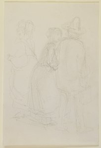 Gruppo di tre figure in piedi, 1858 da James Abbott McNeill Whistler